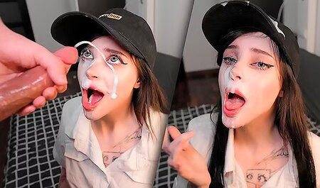 Слил четыре раза сперму на лицо красивой стервы...